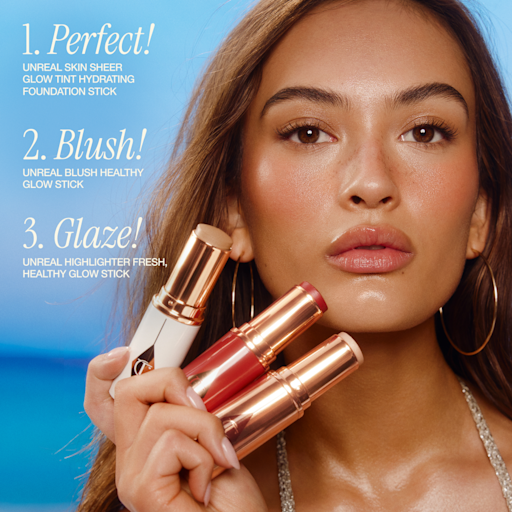 UNREAL SKIN SHEER GLOW TINT FEUCHTIGKEITSSPENDENDER FOUNDATION-STICK 16 DEEP